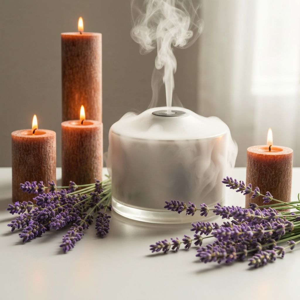 Aromatherapy essential oils and diffuser