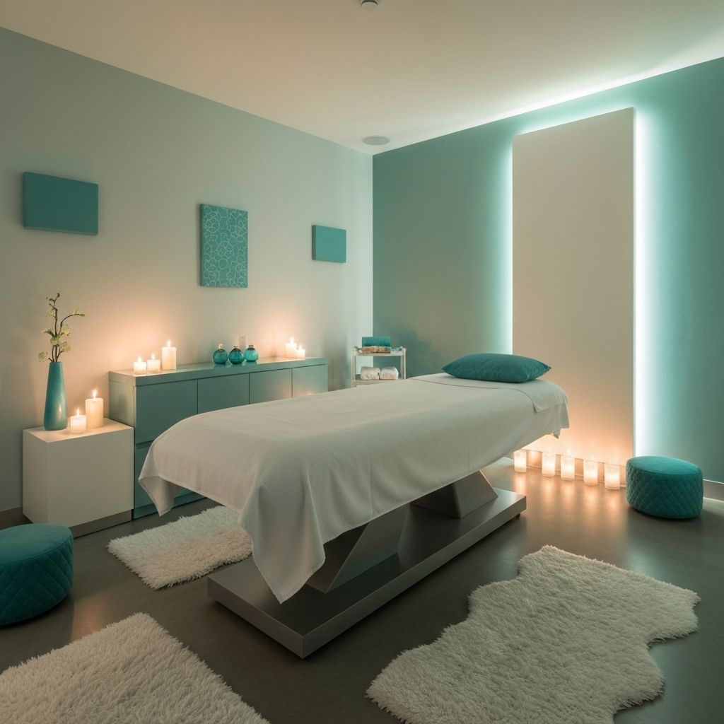 Luxury spa treatment room at Royal Touch Spa