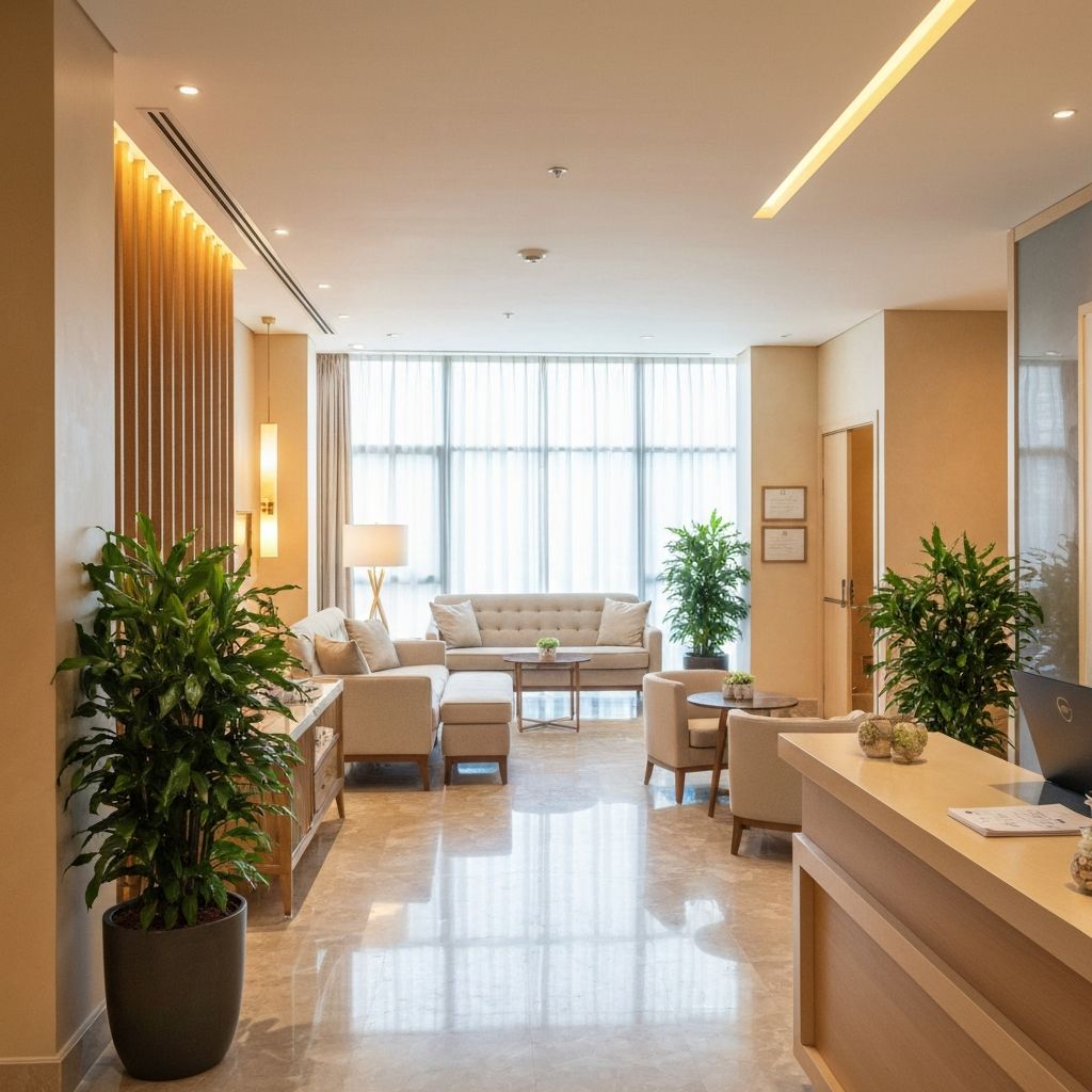 Spa reception and waiting area